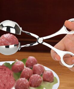 Meat Ballers, JUSTDOLIFE Stainless Melon Ballers Non-Stick Tongs Cake Pop Meatball Spoon Ice Cream Scoop Cookie Dough Scoop for Fruits, Meatball, Cake, Ice Cream, Melon (2 Pack) 18 613vsH5hetL