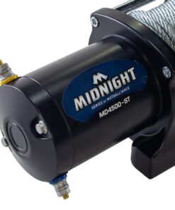 MotoAlliance UTV/ATV 4500lb Winch Kit - 1.8 HP 50 feet Durable Steel Winch Cable for Off Road Trailer Towing - VIPER Midnight Waterproof Winch 4500 9 613wmSLlhS