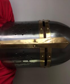 Deco 79 Metal Medieval Knight Crusader Helmet, 9" x 9" x 13", Silver 9" x 9" x 13" 28 613xH7Ci7pL