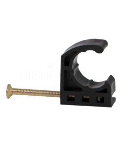 Highcraft ID256x50-FBA Half Clamp J-Hook with Nail For Pex Tubing Pipe Support, 3/4 in, Black 50 Pack Hook 3/4 in. 14 61403jSG7bL