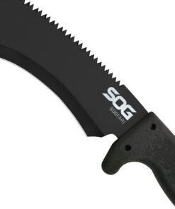 Alternative view of SOG SOGfari Kukri Machete MC11-N - Hardcased Black 12"" Blade w/ Saw Back, Rubber Handle, Nylon Sheath, black