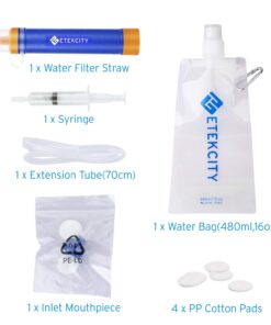 Etekcity Water Filter Straw Camping Water Purification Portable Water Filter Survival Kit for Camping, Hiking, Hurricanes 33 6142CZ3MIKL