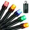 Joomer Battery Chrismas Lights, 33ft 100LED Fairy Lights Battery Operated Timer 8 Modes Waterproof for Outdoor Home Garden Party Holiday Christmas Trees Decoration (Multicolor) Multicolor 36 6142mQD1TYL