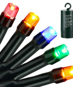 Joomer Battery Chrismas Lights, 33ft 100LED Fairy Lights Battery Operated Timer 8 Modes Waterproof for Outdoor Home Garden Party Holiday Christmas Trees Decoration (Multicolor) Multicolor