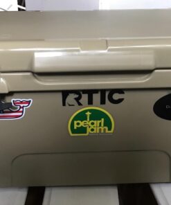 RTIC 45 qt Hard Cooler Insulated Portable Ice Chest Box for Beach, Drink, Beverage, Camping, Picnic, Fishing, Boat, Barbecue Tan 45 Quart 50 61434BOHjSL