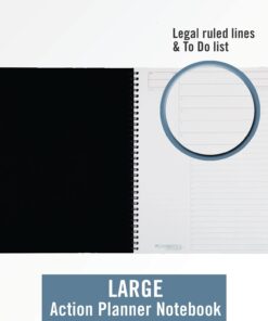 Cambridge Limited Business Notebook, 8-1/4 x 11 Inches, Wirebound, Action Planner, Black (06064) 11" x 8-1/4" 16 6143YoaZ0KS