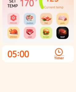 Paneceia Wireless Meat Thermometer Digital, 800FT Long Range Bluetooth Cooking Thermometer, Food Thermometer for Remote Monitoring of Grill, Oven, Smoker, Air Fryer, Rotisserie, iOS & Android App 44 6143tEIdySL 1