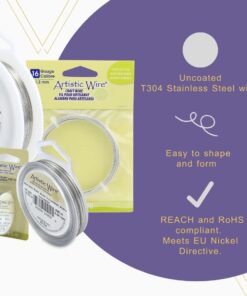 Artistic Wire 18 Gauge Stainless Steel Craft Jewelry Wrapping Wire Wire, 10 yd 22 61451tXVAGL