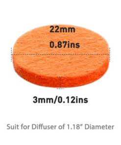Maromalife 48PCS 22mm Replacement Refill Pads for 30mm Essential Oil Diffuser Necklace, Felt Pads for Aromatherapy Necklace Pendant Diffuser Bracelet Car Diffuser Vent Clip with 12 Colors, 0.87 Inch 11 6145E993LL