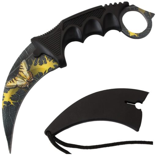 Snake Eye Tactical Karambit Knife Stainless-Steel | Fixed Blade Knife with Sheath and Cord Knife CS-GO for Hunting-Camping and | Field Survival (10) 10