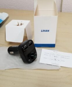 Handsfree Call Car Charger,Wireless Bluetooth FM Transmitter Radio Receiver,Mp3 Audio Music Stereo Adapter,Dual USB Port Charger Compatible for All Smartphones,Samsung Galaxy,LG,HTC,etc. 55 6146ghhALL