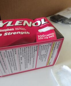 Tylenol Extra Strength Pain Reliever and Fever Reducer Caplets, 500 mg Acetaminophen Pain Relief Pills for Headache, Backache, Toothache & Minor Arthritis Pain Relief; 100 ct.; Pack of 1 100 Count (Pack of 1) 56 6148gNE4sPL