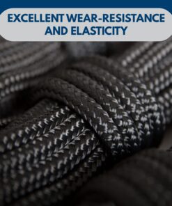 Double-Braided Nylon Dock Line from Regatta Marine Essentials (Black, L: 15 ft. D: 3/8 inch Eyelet: 12 inch, 4 Count) 12 6149MvP 9aL
