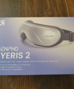 RENPHO Eyeris 2 Extended - Eye Massager with Heating Pad for Migraines, Heated Eye Mask for Relax, Eye Care, Face Massager for Eye Strain Eye Bags Dry Eyes, Improve Sleep, Ideal Birthday Gift Sliver 58 614A3oizUL