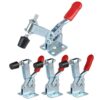 E-TING Hand Tool 201B Toggle Clamp 198Lbs Antislip Red Horizontal Clamp 201-B Quick Release Tool (4) 4 40 614ACKa061L