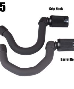 Hold Up Displays USA Made Gun Rack Rifle Shotgun Hanger and Fishing Rod Pole Rack Black Vein 16 614Bh4HOQoL