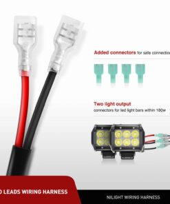 Nilight - NI-WA 02A LED Light Bar Wiring Harness Kit 12V On Off Switch Power Relay Blade Fuse for Off Road Lights LED Work Light,2 years Warranty,Black, Blue, Red, Green 10ft Wiring Harness 19 614Bzz1IKbL