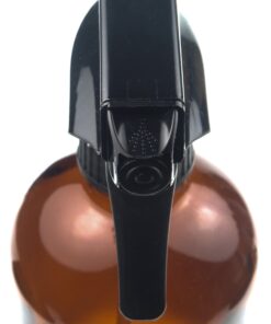 Empty Amber Glass Spray Bottle - Large 16 oz Refillable Container is Great for Essential Oils, Homemade Cleaning Products, Aromatherapy - Durable Black Trigger Sprayer w/ Mist and Stream Setting 31 614C3IQPvaL