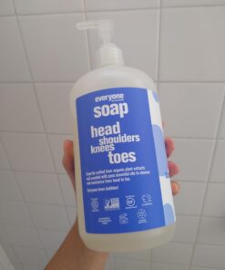 Everyone 3-in-1 Kids Soap, Body Wash, Bubble Bath, Shampoo, 32 Ounce (Pack of 2), Lavender Lullaby, Coconut Cleanser with Plant Extracts and Pure Essential Oils 36 614CmB7TJL