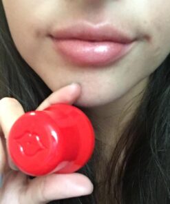 Fullips Lip Plumper Tool - Medium Oval with Bonus Large Round Enlarger - Self Suction Plumping Device For Fuller Lips - Plump in Seconds - Natural Instant Lip Enhancement Kit - Red Plastic Plumpers 44 614Cra60VAL