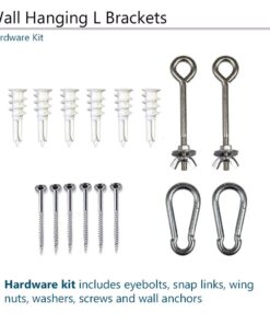 Elite Screens 12" Black Projector Screen L-Brackets, Reinforced Single Metal Welded Construction, Wall or Ceiling Mount - Includes Hooks and Hardware, Model: ZVMAXLB12-B 12" Black L-Bracket 14 614D3CPA60L 3