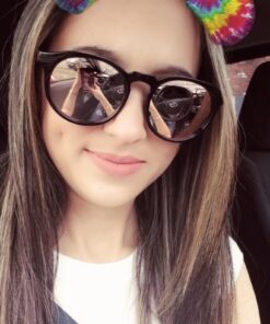 WearMe Pro - Retro Round Flat Top Frame Mirrored Fashion Sunglasses Black Frame / Pink Mirror Lens 52 Millimeters 21 614DmM0tCzL