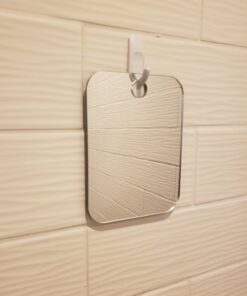 The Shave Well Company Deluxe Anti-Fog Shaving Mirror | Fogless Bathroom Shower Mirror with Handheld Option for Men and Women | Hanging Shower Mirror Includes Long-Lasting Removable Adhesive Hook 41 614E4VShAgL