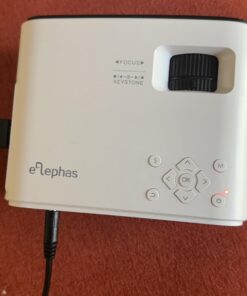 Mini Projector for iPhone, ELEPHAS 2023 Upgraded 1080P HD Projector, 8000L Portable Projector with Tripod and Carry Bag, Movie Projector Compatible with Android/iOS/Windows/TV Stick/HDMI/USB WhiteBlack 31 614ERmxzENL