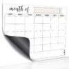 planOvation’s Large Dry Erase Calendar for Wall or Fridge - 12” x 16” or 24”x 36" Wall Calendar Dry Erase Monthly Planning Tool organizes busy schedules! Grey 59 614Enia19PL