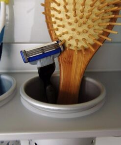 Cavoli Hair Blow Dryer Holder Wall Mounted,Space Aluminum, Nail free glue/Drilling screw, Bathroom Hanging Rack Organizer with 2 Cups double-cup 31 614G2A17PKL