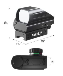 Alternative view of Pinty Red Green Reflex Rifle Scope Dot Sight with 4 Different Reticles, Black, FDE, Camo