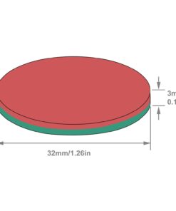 DIYMAG Powerful Neodymium Disc Magnets with Double-Sided Adhesive, Strong Permanent Rare Earth Magnets for Fridge, DIY, Building, Scientific, Craft, and Office Magnets, 1.26 inch Diameter, Pack of 6 32x3 6P 29 614GwQpzD3L