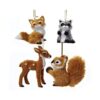 Kurt Adler Plush Animal Ornaments (2" to 4" Deer, Fox, Raccoon, and Squirrel) 2" to 4" Deer, Fox, Raccoon, and Squirrel 51 614Ha9RO1vL