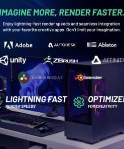 Skytech Gaming Azure Gaming PC, Ryzen 7 7700X 4.5 GHz, RX 7600, 1TB NVME, 32GB DDR5 RAM RGB, 650W Gold PSU Wi-Fi, Win 11 Home, RGB-Keyboard and RGB-Mouse Included 7700X | 7600 12 614HyOpX8L 1