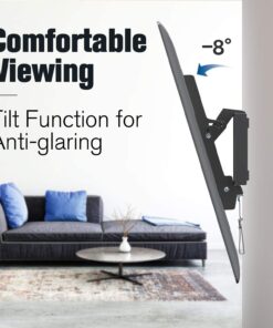 Mounting Dream Tilting TV Mounts for Most 26-60 Inch LED, LCD TVs up to VESA 400 x 400mm and 88 LBS Loading Capacity, TV Wall Mount with Unique Strap Design for Easily Lock and Release MD2268-MK 25 614IAQrqTL