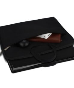 ARVOK 17 17.3 Inch Water-Resistant Canvas Fabric Laptop Sleeve with Handle&Zipper Pocket/Notebook Computer Case/Ultrabook Carrying Bag for HP/Dell/Lenovo/A sus/Acer/Samsung, Black 17 inch 25 614K3swayIL 1