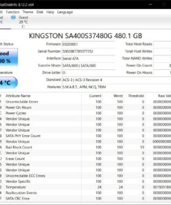 Kingston 480GB A400 SATA 3 2.5" Internal SSD SA400S37/480G - HDD Replacement for Increase Performance 480 GB SATA3 33 614KD3R6F6L