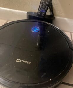 Coredy R550 Ultra Robot Vacuum and Mop Combo, 2200Pa Strong Suction, 2.76 Inch Thin, 120 Mins Runtime, Upgraded Smart Sensor Protection, Super Quite, Self-Charging Robotic Vacuum for Hard Floors, Tile 42 614Kohj9y8L
