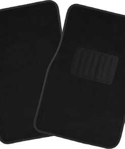 Alternative view of OxGord Luxe Carpet-Floor-Mats Set for Car - Rubber-Lined All-Weather Heavy-Duty Protection for All Vehicles - 4 Piece, Black