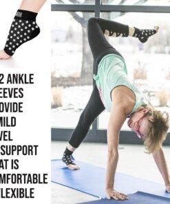 Go2 Arch Compression Support Sleeves for Heel Spur Relief, Gout, Neuropathy, Sports Injury, Men & Women Relief Socks (Solid Black, Medium) Solid Black 8 614OaeBpSUL