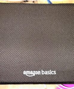 Amazon Basics Under Desk Foam Foot Rest with Washable Cover Comfortable Foot Stool for Home and Office, Black, 5.1 x 10.2 x 17.3 Inch 28 614PlwLULcL