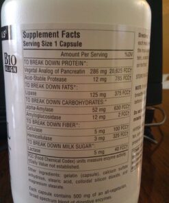 Source Naturals Essential Enzymes 500mg Bio-Aligned Multiple Enzyme Supplement Herbal Defense for Digestion, Gas, Constipation & Bloating Relief - Supports A Strong Immune System - 360 Capsules 360 Count (Pack of 1) 13 614R4aGlDxL