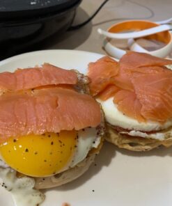 STIRLEX 4-inch Silicone Fried Egg Rings Set, 4-pack, Round Mold for Pancakes, Breakfast Sandwich, Nonstick 38 614SM3EHR1L