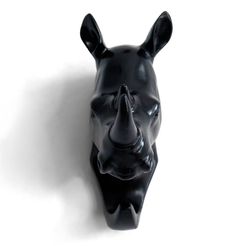 Catalog 2 HERNGEE Rhino Head Single Wall Hook/Hanger Animal Shaped Coat Hat Hook Heavy Duty, Rustic Decorative Gift, Black