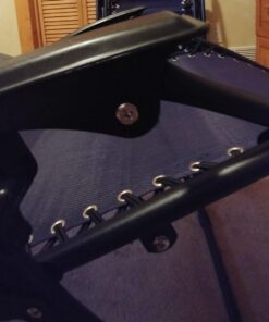 Best Choice Products Set of 2 Adjustable Steel Mesh Zero Gravity Lounge Chair Recliners w/Pillows and Cup Holder Trays, Navy Blue 44 614UUUipcTL