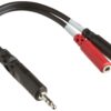 Hosa YMM-261 3.5 mm TRS to Dual 3.5 mm TSF Stereo Breakout Cable, Black 3.5mm TRS to Dual 3.5mm TSF