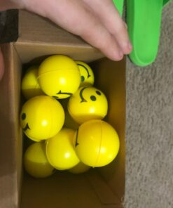 Neliblu 24 Pack Smile Stress Balls for Kids and Adults - 2" Stress Balls in Bulk - Neon Yellow Funny Face Squishy Balls to Support Anxiety - Fidget Toys, Party Favors, Goodie Bag Stuffers for Kids 28 614WZsXLkiL