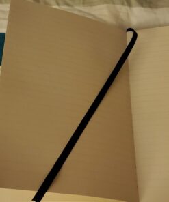 Thick Classic Notebook with Pen Loop - A5 College Ruled Hardcover Writing Notebook with Pocket + Page Dividers Gifts, Banded, Large, 180 Pages, 8.4 x 5.7 in blue 45 614WgIpfgwL