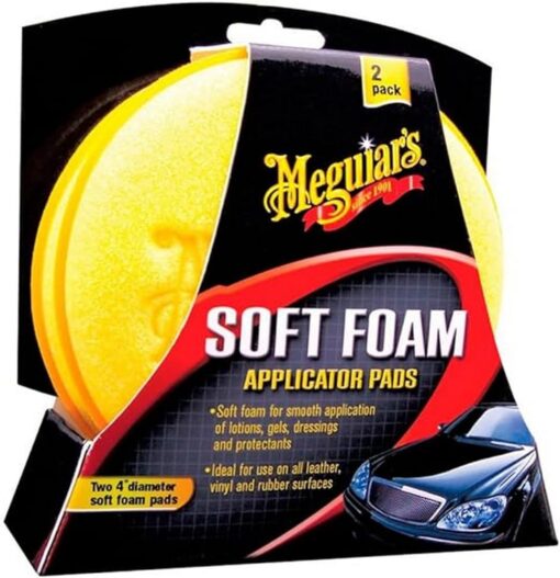 Meguiar's X3070 Soft Foam 4" Applicator Pads – 2 Pads Pack of 2