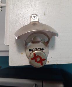 MAGCAP Outdoor Bottle Opener Wall Mounted - Style Magnetic Beer Bottle Opener that Catches Caps - Easy to Install and Incredibly Convenient 1 Matted Nickel 27 614XDB8ypL